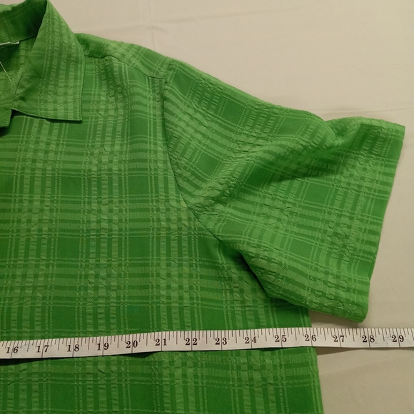 Liz Baker Woman botton down short sleeve green top 20W - Picture 7 of 7